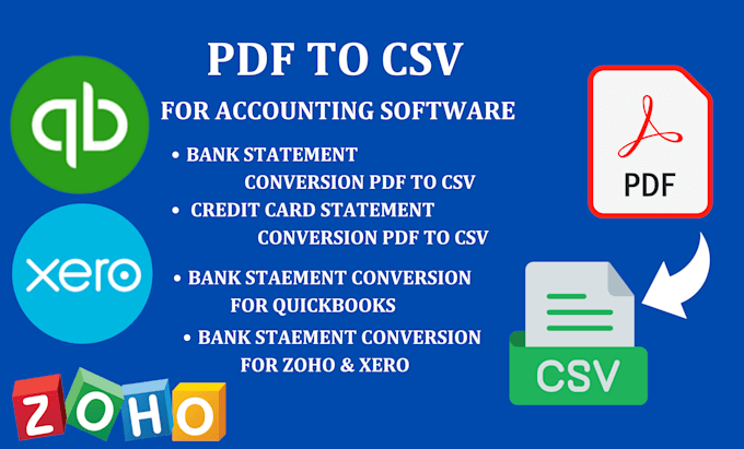 Bestseller - convert PDF to CSV for quickbooks and xero