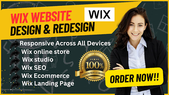 Gig Preview - Redesign wix ecommerce,design wix website,wix studio,wix webshop and wix seo