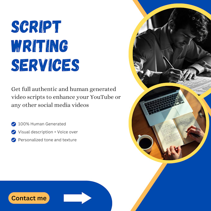 Gig Preview - Write engaging video scripts for youtube, ads and more