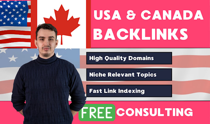 Gig Preview - Our agency will manually build unique usa and canada backlinks with high DR