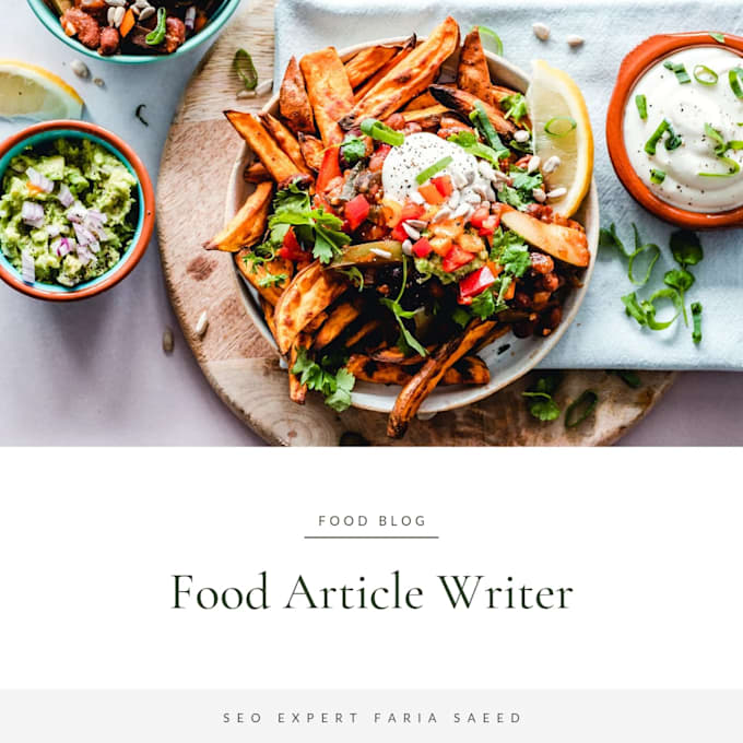 Gig Preview - Write SEO food blogs and articles as your content writer