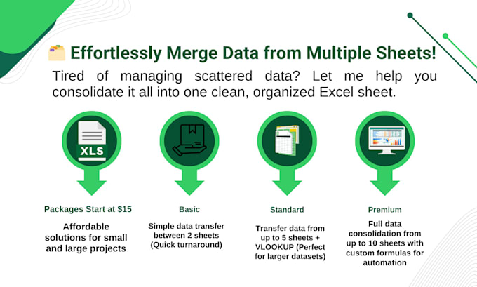 Gig Preview - Do vlookup and merge your excel data