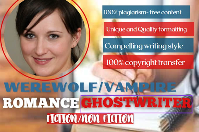 Gig Preview - Be your werewolf, vampire or paranormal romance ghostwriter