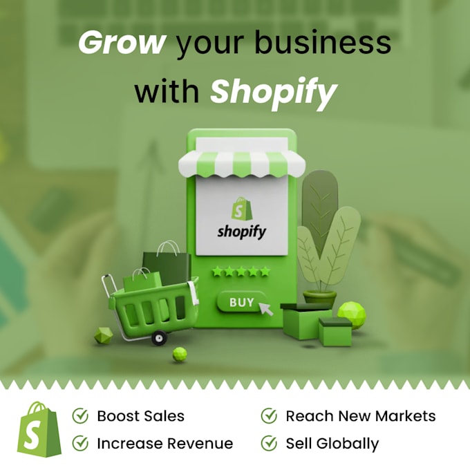 Gig Preview - Build shopify ecommerce store from scrach