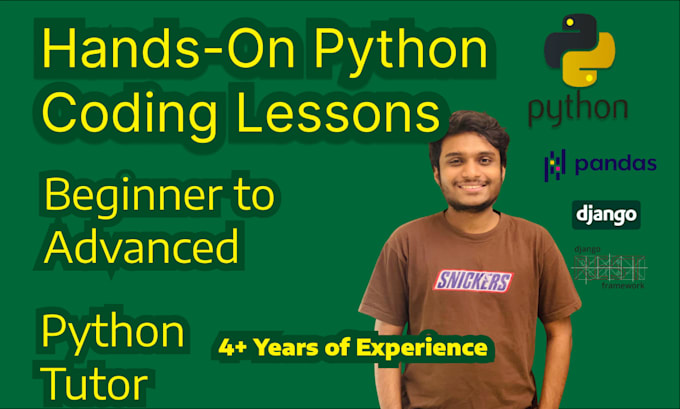 Gig Preview - Be your python tutor for kids, students and adults