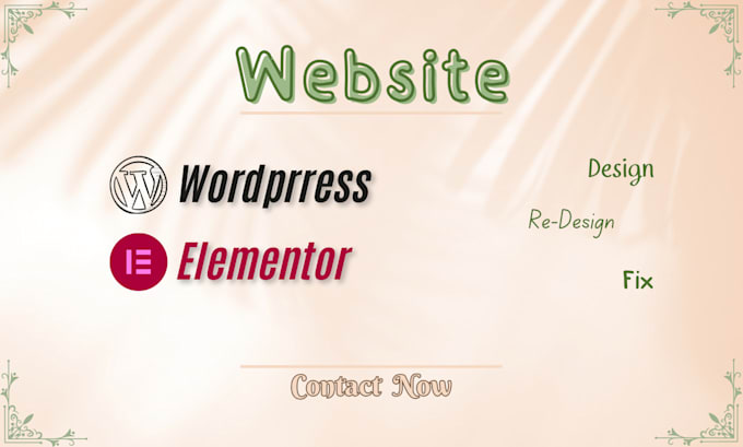 Gig Preview - Revamp wordpress site elementor pro design redesign error fixes