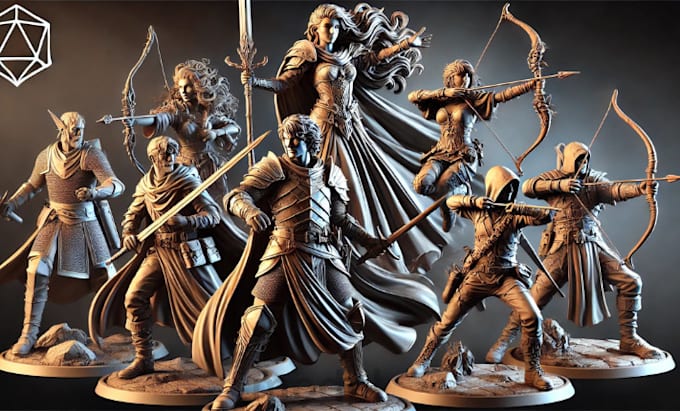 Gig Preview - Sculpt 3d model 3d miniature 3d figurines 3d character 3d dnd for 3d printing