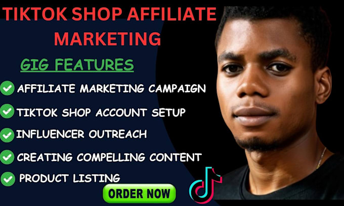 Gig Preview - Setup a tiktok shop and do tiktok shop affiliate marketing for your brand