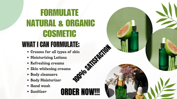 Gig Preview - Formulate cosmetic formulations as per your need