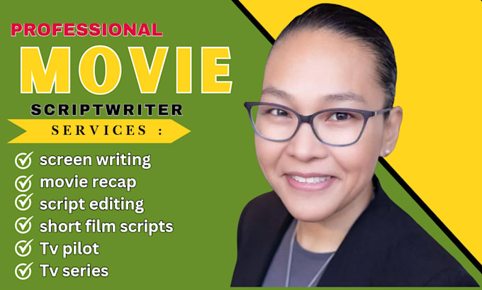 Gig Preview - Be your scriptwriter, film script, movie script, screenplay, scriptwriting