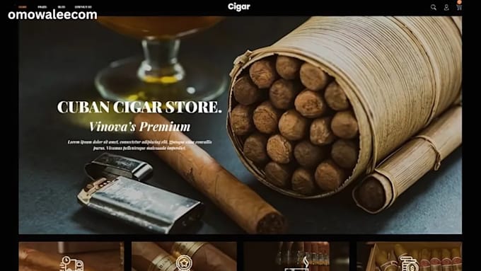 Gig Preview - Design cuban cigar shopify store cigar store cuban website