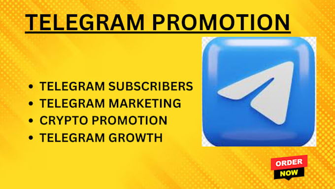 Gig Preview - Grow crypto telegram promotion, telegram marketing, telegram subscribers