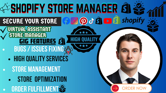 Bestseller - be your store manager, shopify virtual assistant, and troubleshoot store issues