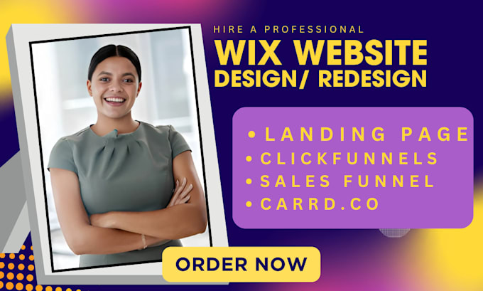 Gig Preview - Design wix website or redesign carrd landing page sales funnel clickfunnels