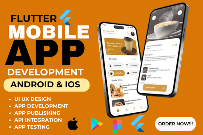 Gig Preview - Do mobile app creation custom android ios app as flutter mobile app development