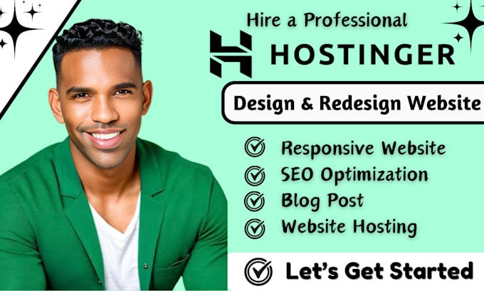 Gig Preview - Build hostinger website design hostinger redesign hostinger wordpress website