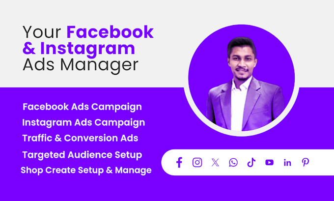 Gig Preview - Be your facebook ads manager and instagram ads manager