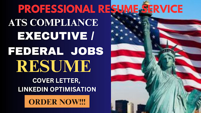 Gig Preview - Craft executive and federal usajobs resume, cover letter,  linkedin profile