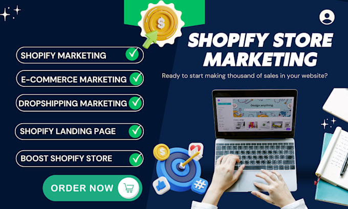 Gig Preview - Boost shopify sales, ecommerce marketing, shopify landing page, dropshipping