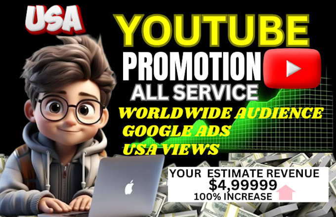 Gig Preview - Do USA youtube video promotion USA video marketing to USA audience