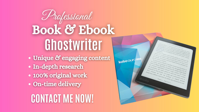 Gig Preview - Be your ebook ghostwriter, KDP book writer, nonfiction ghostwriter