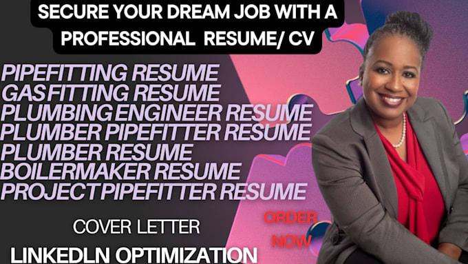 Gig Preview - Write a plumbing engineer project manager pipefitter gas fitter hvac ats resume