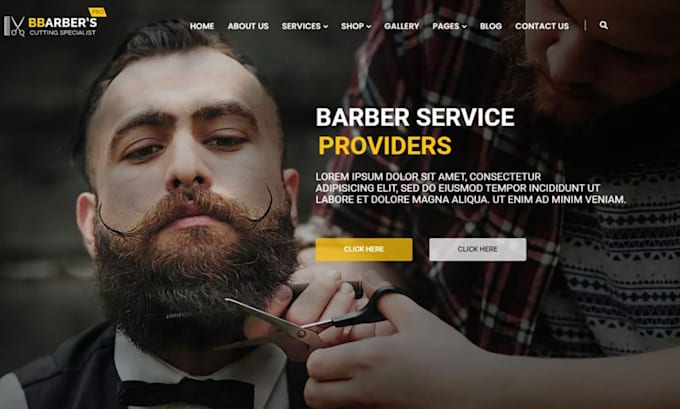 Gig Preview - Create a responsive barber, barber shop website