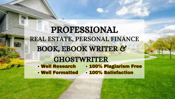 Gig Preview - Ghostwrite real estate guides, airbnb, business plan book and ebook