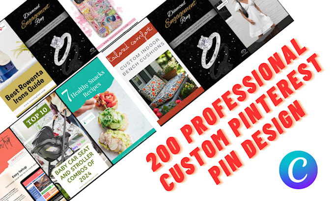 Bestseller - design 200 professional custom pinterest pins