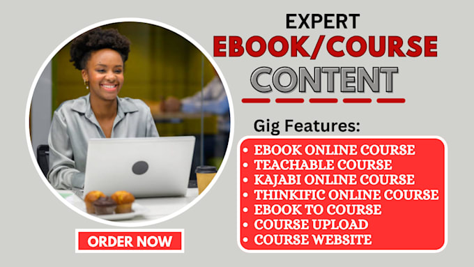 Gig Preview - Create ebook online course creation course creation training manual workbook