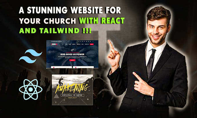 Gig Preview - Create stunning websites for churches with reactjs and tailwind CSS