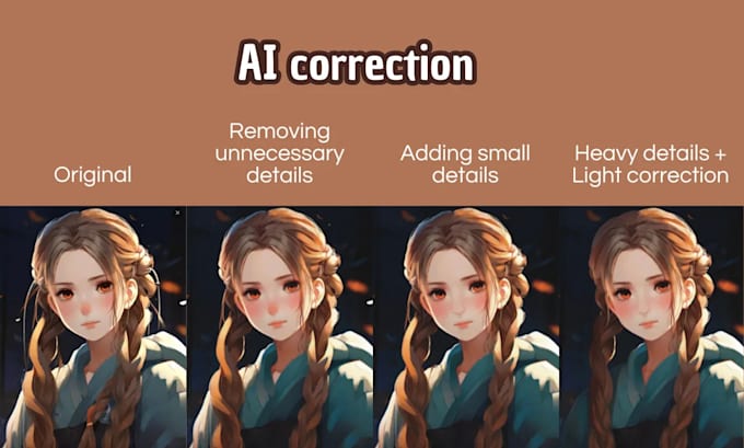 Gig Preview - Do detailed corrections of ai images