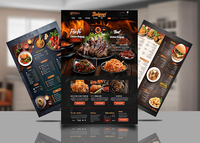 Gig Preview - Design restaurant menu design, food menu, restaurant flyer