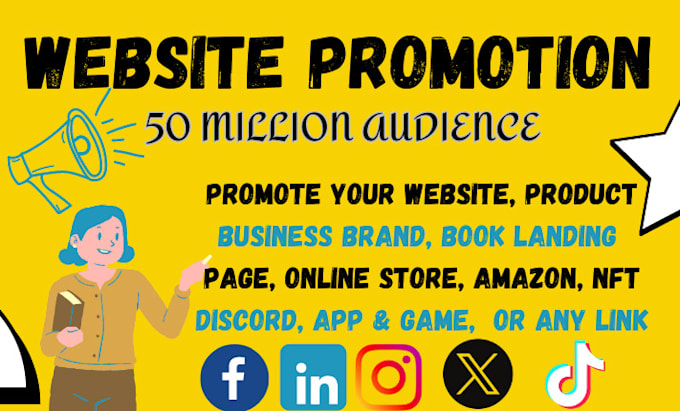 Gig Preview - Promote your website, business, brand amazon book, crypto coin product any link