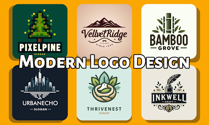 Gig Preview - Make a modern logo design for you