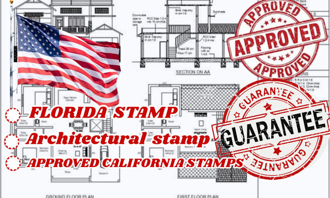 Gig Preview - Do architecture stamp pe and mep stamp florida for city permit and floor plans