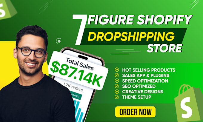 Gig Preview - Setup automated profitable shopify website and  shopify expert store designer