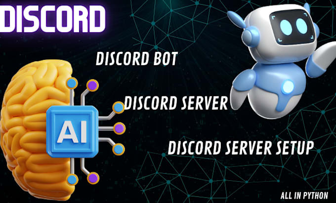 Gig Preview - Code discord bot, discord server, discord server setup in python