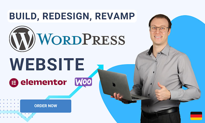 Gig Preview - Design or redesign a responsive wordpress website for your business