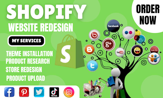 Gig Preview - Do shopify website redesign shopify redesign shopify store redesign shopify