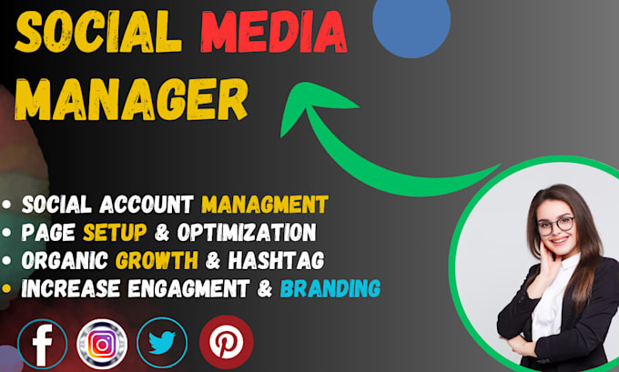 Gig Preview - Do your social media marketing manager and organic growth