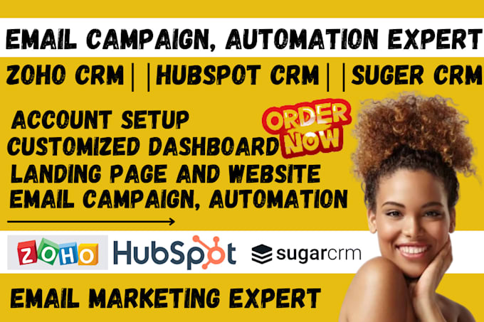 Gig Preview - Zoho crm, hubspot crm, suger crm, automation, campaign, email template zoho crm