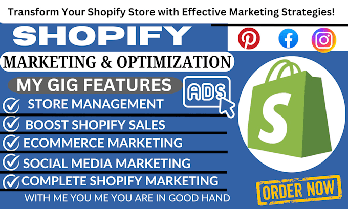 Gig Preview - Boost shopify sales, ecommerce shopify marketing and shopify promotion ads