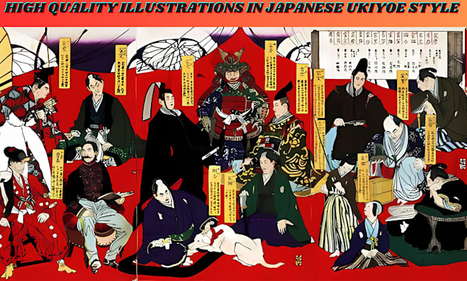 Gig Preview - Draw high quality illustrations in japanese ukiyoe style