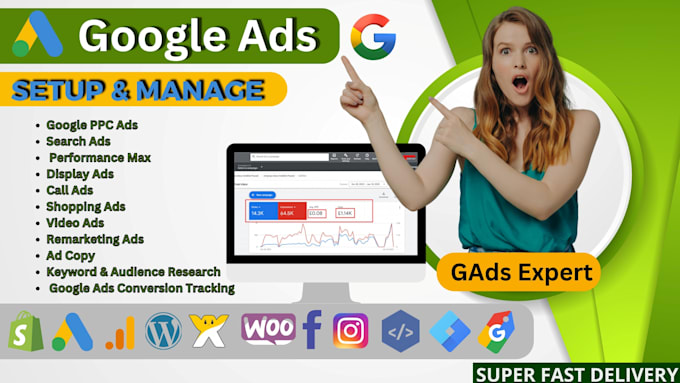 Gig Preview - Fix or setup google ads adwords PPC campaign and gads manager