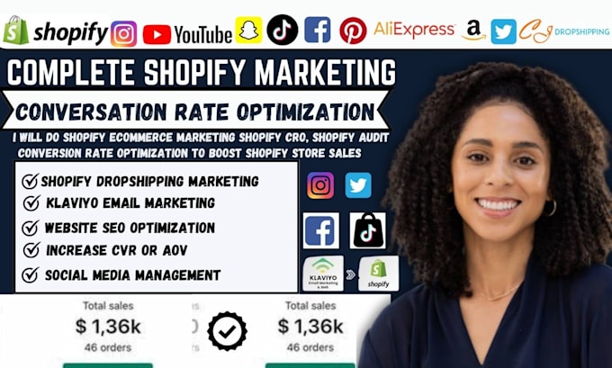 Gig Preview - Do ecommerce marketing shopify cro conversion rate optimization to boost sales