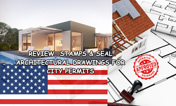 Gig Preview - Seal, sign, stamp all USA architectural drawings, site plan, for city permits