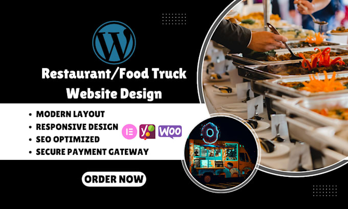 Gig Preview - Design a responsive wordpress restaurant or food truck website