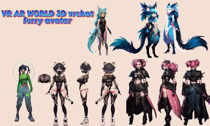 Bestseller - upload vrc avatar, vr game ar vr character, vrchat unity, furry vrc vrchat world