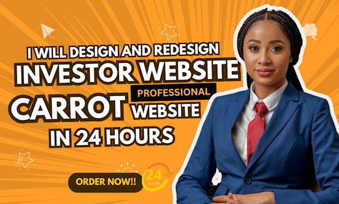 Gig Preview - Investor carrot website, carrot website, real estate agent website, one pager